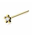 Knotty Flower Stone Straight Nose Stud NSKA-779